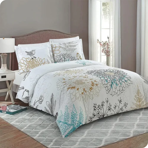 Cotton Percale Bird Duvet Cover Set detail1