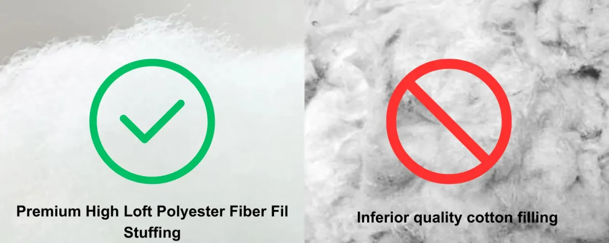 Filling cotton comparison