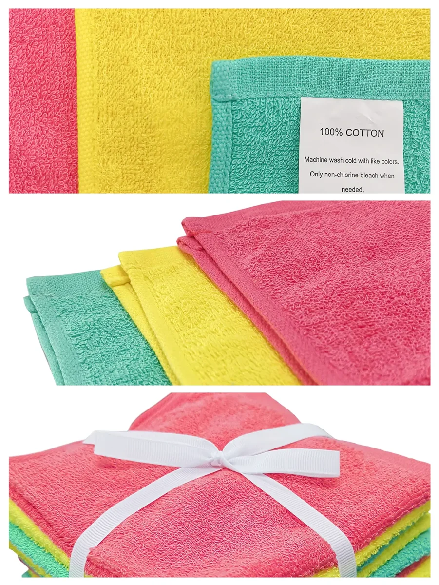 yellow, pink and green 100% Cotton High-quality towels wholesale